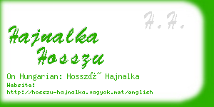 hajnalka hosszu business card